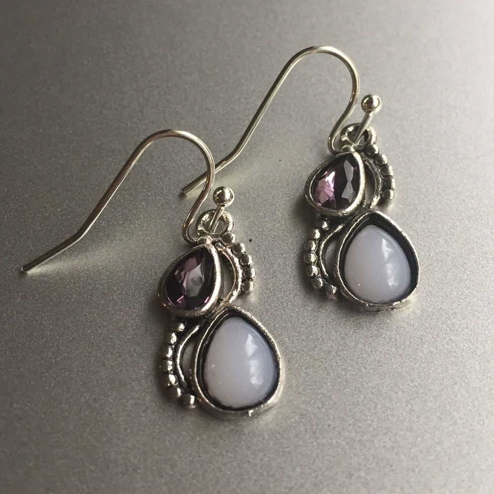 Amethyst and moonstone Earrings